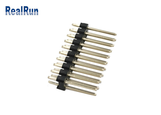 ODM OEM Mm 해더 커넥터 PA6T 2 열 곧은 핀 말레 2.54명