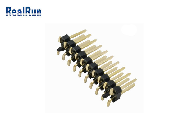 2.54 Mm 해더 커넥터 PA6T 2 열 SMD 사각 핀 메일플러그를 검게하세요