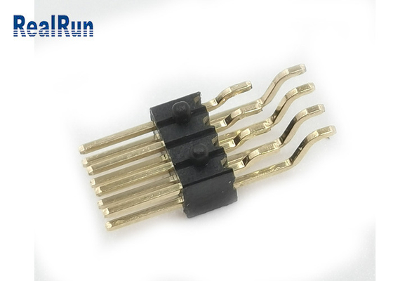 포스트 Pcb 남자 이사회 1.27 피치와 직각 SMT 핀헤더 2x4P 놋쇠 금 연결기