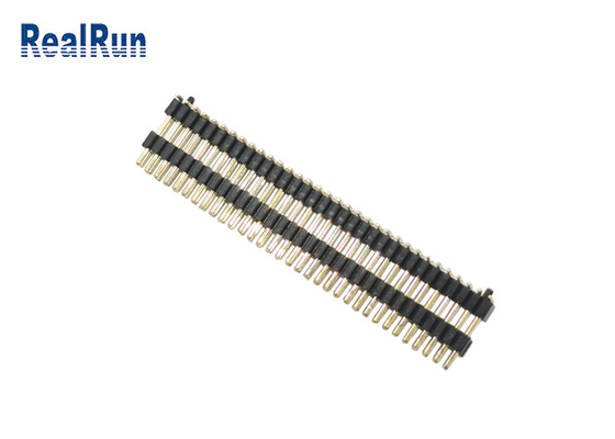 PA6T 금 플래시 1.0 밀리미터는 포스트 이중 레이어 플라스틱으로 해더 커넥터 SMT 말레 2X33p를 고정합니다