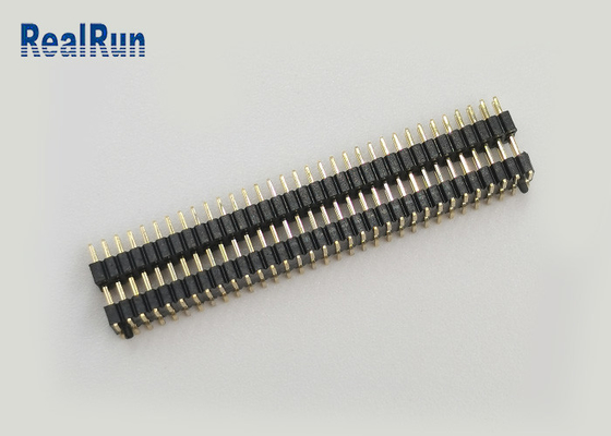 PA6T 금 플래시 1.0 밀리미터는 포스트 이중 레이어 플라스틱으로 해더 커넥터 SMT 말레 2X33p를 고정합니다