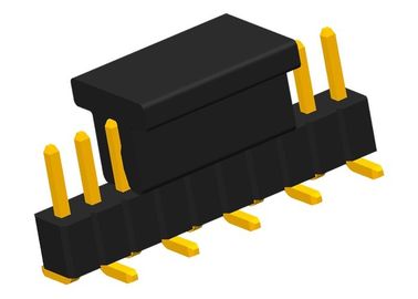 0.75A SMT 핀 헤더 10P PCB 단일 행 CAP PA6T 직각 커넥터