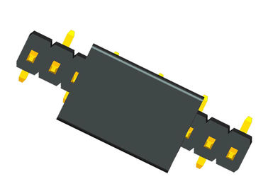 0.75A SMT 핀 헤더 10P PCB 단일 행 CAP PA6T 직각 커넥터