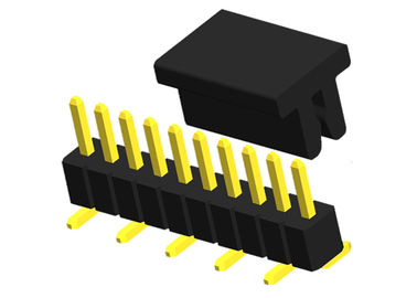 0.75A SMT 핀 헤더 10P PCB 단일 행 CAP PA6T 직각 커넥터