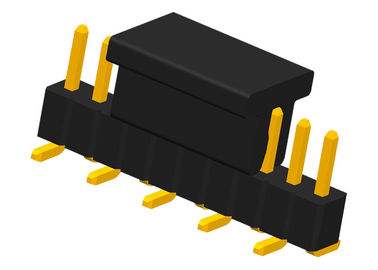 0.75A SMT 핀 헤더 10P PCB 단일 행 CAP PA6T 직각 커넥터
