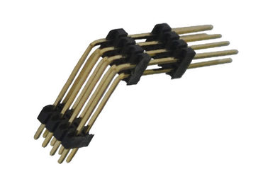 검정 8 핀 우두머리 연결관 1.27mm 2개의 줄 정각 타입 3 플라스틱