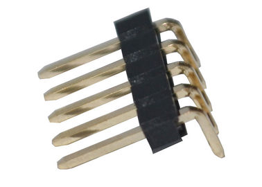 5 핀 우두머리 연결관 2.54mm 단 하나 줄 검정 정각 Pcb 우두머리