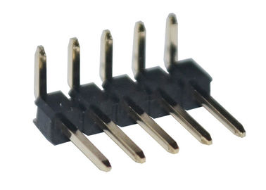 5 핀 우두머리 연결관 2.54mm 단 하나 줄 검정 정각 Pcb 우두머리