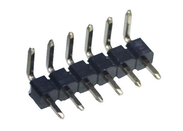 5 핀 우두머리 연결관 2.54mm 단 하나 줄 검정 정각 Pcb 우두머리