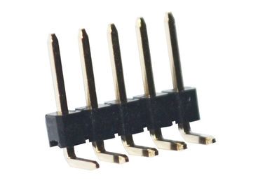 5 핀 우두머리 연결관 2.54mm 단 하나 줄 검정 정각 Pcb 우두머리