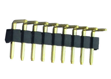 5 핀 우두머리 연결관 2.54mm 단 하나 줄 검정 정각 Pcb 우두머리