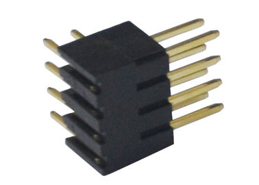 2.54mm 500VAC 핀 헤더 커넥터 직각 절연체 PA6T 3A