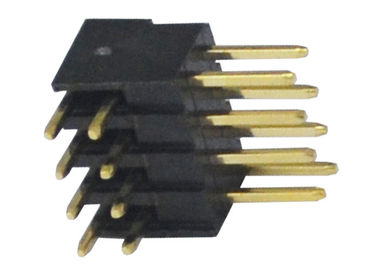 2.54mm 500VAC 핀 헤더 커넥터 직각 절연체 PA6T 3A