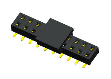 20 핀 모자를 가진 까만 여성 우두머리 연결관 두 배 줄 2.0mm 피치