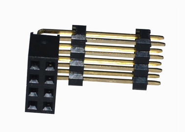 2.54mm 정각 여성 우두머리 이중 줄 핀 커넥터 3 플라스틱