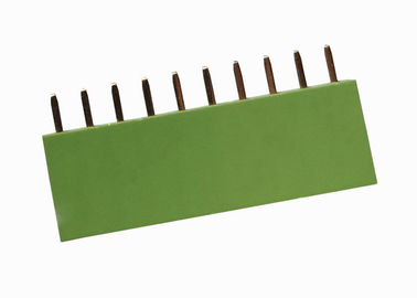 똑바른 두 배 줄 우두머리 연결관 녹색 2.54 Mm 여성 우두머리 10 핀