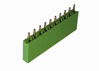 똑바른 두 배 줄 우두머리 연결관 녹색 2.54 Mm 여성 우두머리 10 핀