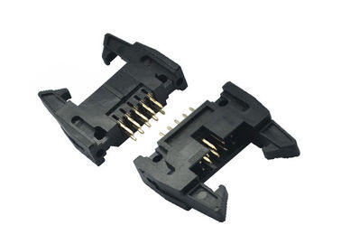 2.54mm 가려진 우두머리 연결관 10 핀 수직 여물통 구멍을 내화장치하십시오