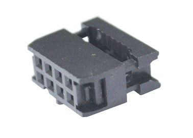 8 핀 여성 IDC 철사 회로판 리본 연결관 2.54mm PBT 물자