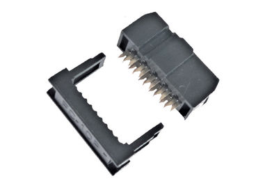까만 IDC 연결관 2.54mm 여성 우두머리 컴퓨터 리본 케이블 연결관