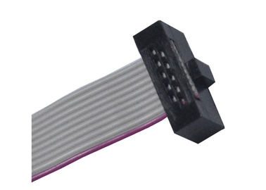 10 핀 IDC 평면 케이블 1.27mm 피치 난입할 것이다 가동 가능한 리본 케이블 철사