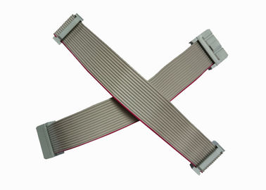 회색 IDC 평면 케이블 회의 경기 연결관 2.54mm 40의 핀 가변 길이