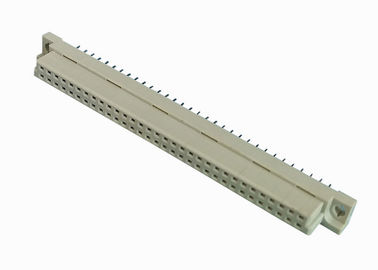 PBT 여성 DIN 41612 연결관 2.54mm 피치 180도 똑바른 두 배 줄