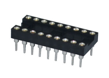 둥근 구멍 2.54mm IC 소켓 18P 똑바른 핀 우두머리 연결관 180 도
