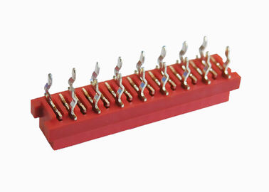 PBT 빨간 절연제 진지변환 연결관 16 핀 여성 우두머리 2.54mm 피치