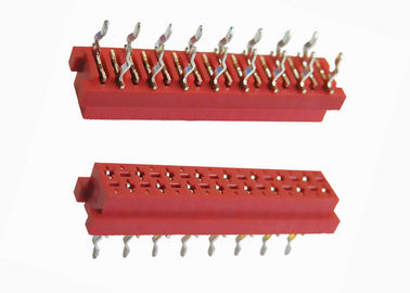 PBT 빨간 절연제 진지변환 연결관 16 핀 여성 우두머리 2.54mm 피치
