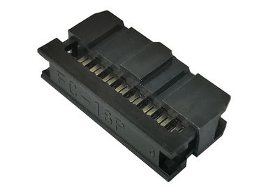 16 핀 여성 IDC 철사 회로판 리본 연결관 2.54mm 땜납 종료