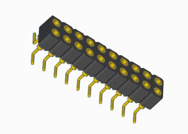 2 줄 SMT 둥근 여성 핀 우두머리 20 핀 Pcb 우두머리 여성 2.0mm 피치