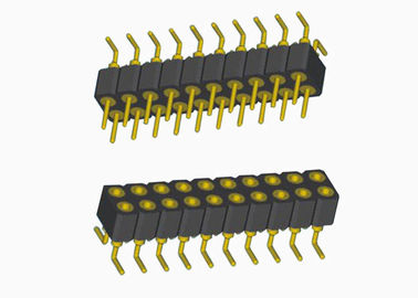 2 줄 SMT 둥근 여성 핀 우두머리 20 핀 Pcb 우두머리 여성 2.0mm 피치