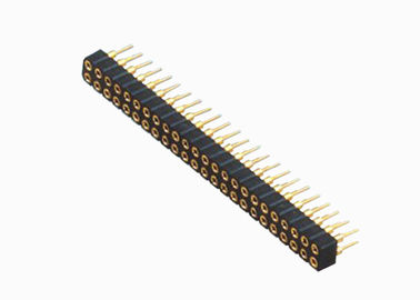 똑바른 까만 여성 핀 우두머리 연결관은 2.54 Mm 줄 180도 이중으로 합니다