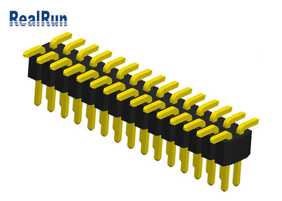 PA6T 1.0 밀리미터 이원적 가로열 2x10P SMD 핀헤더 연결기