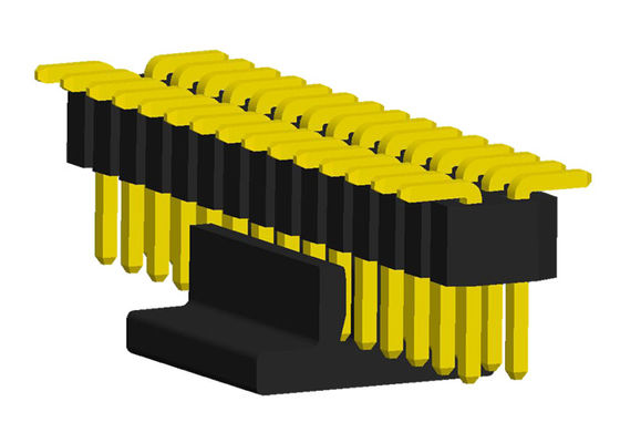 SMT 0.75A 1.0 밀리미터는 PA6T UL94V-0 이원적 가로열 핀헤더를 던집니다