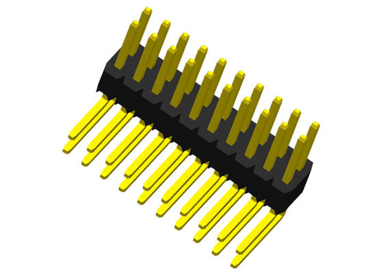 홀 PCB 연결기 PA6T를 통한 직각 1.27 밀리미터 UL94V-0