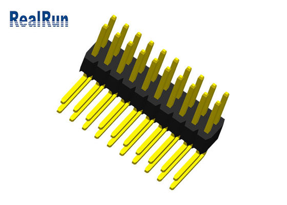 홀 PCB 연결기 PA6T를 통한 직각 1.27 밀리미터 UL94V-0