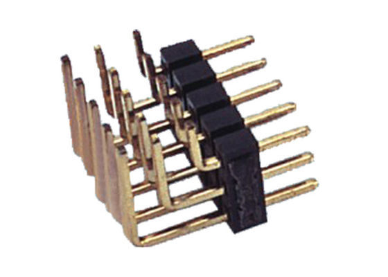 PBT 15 핀 직각 Pcb 연결기 3 열 수 핀 헤더