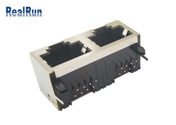 RJ45 옳은 8P8C PCB 모듈러 잭 금속 탑재는 모듈러 잭을 보호했습니다