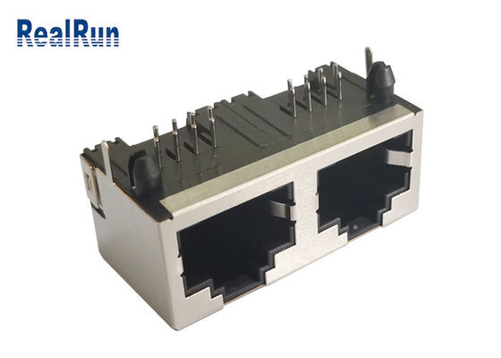 RJ45 옳은 8P8C PCB 모듈러 잭 금속 탑재는 모듈러 잭을 보호했습니다