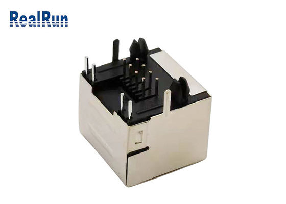 금속 실드와 PA46 8P8C 모듈 RJ45 암놈 커넥터 PBT