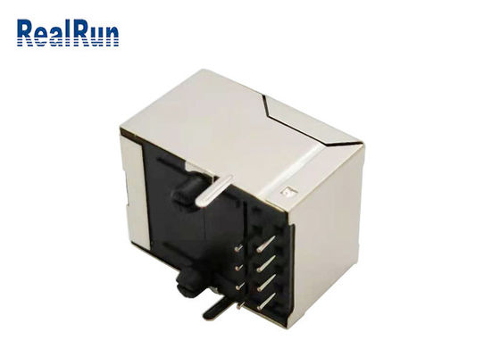 발광2 극소자 접속구 없는 PBT UL94V-0 10p8c RJ45 네트워크 소켓 125V