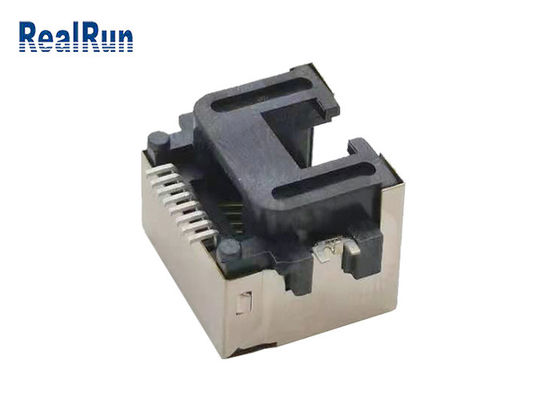 금속 셸 1000VAC SMT 8 핀 Rj45 커넥터 소켓 LCP UL94V-0