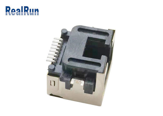금속 셸 1000VAC SMT 8 핀 Rj45 커넥터 소켓 LCP UL94V-0