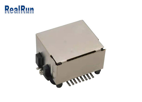 금속 셸 1000VAC SMT 8 핀 Rj45 커넥터 소켓 LCP UL94V-0