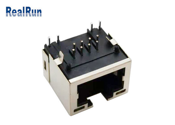 PA46 1 공항 Rj45 모듈러 잭 RJ45 PCB 연결기 구리 합금