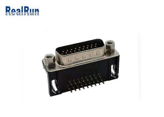 틴 플래팅 HDR 26 핀 D 형 커넥터 R/A 3 열 VGA PCB 연결기
