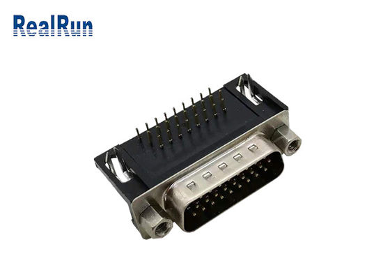 틴 플래팅 HDR 26 핀 D 형 커넥터 R/A 3 열 VGA PCB 연결기