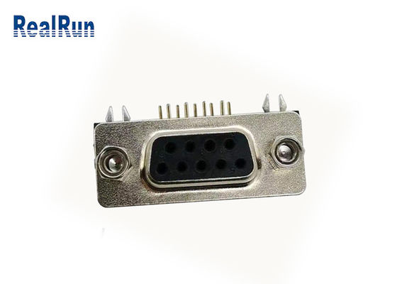 금 도금된 D서브 커넥터 직각 형태 소켓 VGA DR 9 연결기